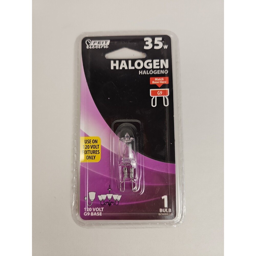 Feit Electric 35W G9 Halogen Light Bulb 120V Clear Capsule Lamp NIP